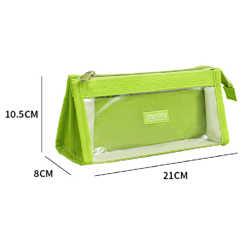 Simplified Transparent Pencil Case Large Capacity Student Exam Stationery Bag New High Aesthetic Multi-functional Stationery