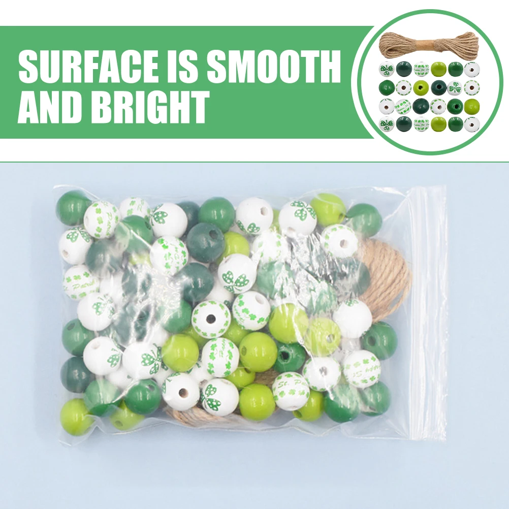 

1 set DIY String Large Beads Garland Making Material Holes Crafts Farmhouse Round Beads Garland Material Patrick Jewelry