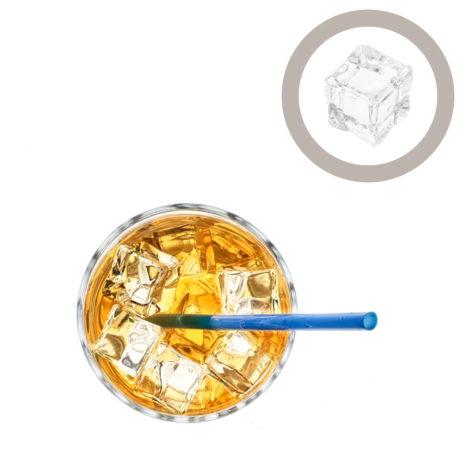 

30Pcs Artificial Transparent Ice Cubes Faux Resin Realistic Fake Ice Cubes Photography Props Party Home Decoration