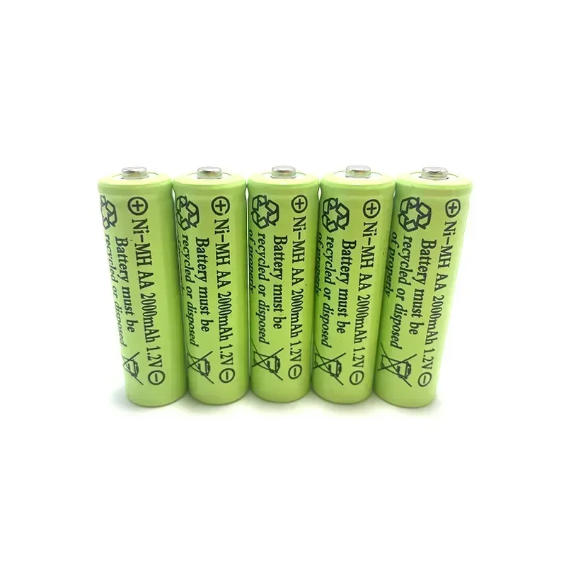 HOT BCAK 8PCS AA Batteries 1.2V NiMH AA Rechargeable Battery 2000MAH 2A AA for Electric Shaver Remote Control Alarm Clock Toy