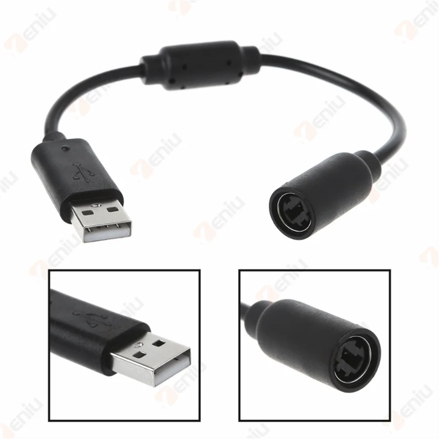 10pcs High quality USB Breakaway PC Cable off Cord Adapter With Filter For Microsoft xbox360 Xbox 360