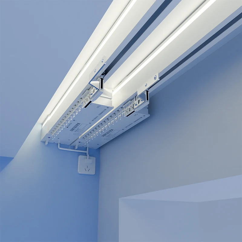 Curtains For Living Room Motorized Smart Automated Curtain With LED