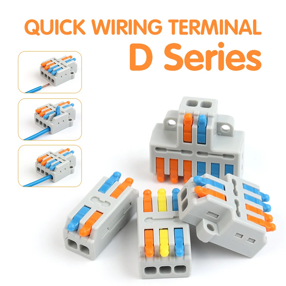 

Quick Universal Lever Wire Connector Boxed And Bulk Compact Push-in Wiring Terminal Block Docking Electrical Connection 32A 250V