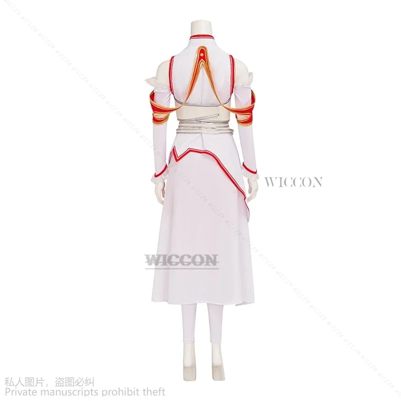 Yuuki assuna Anime Sword Art Online disfraz de cosplay para mujer, collar de peluca, uniforme, vestido de estrella, traje de batalla, trajes de Halloween