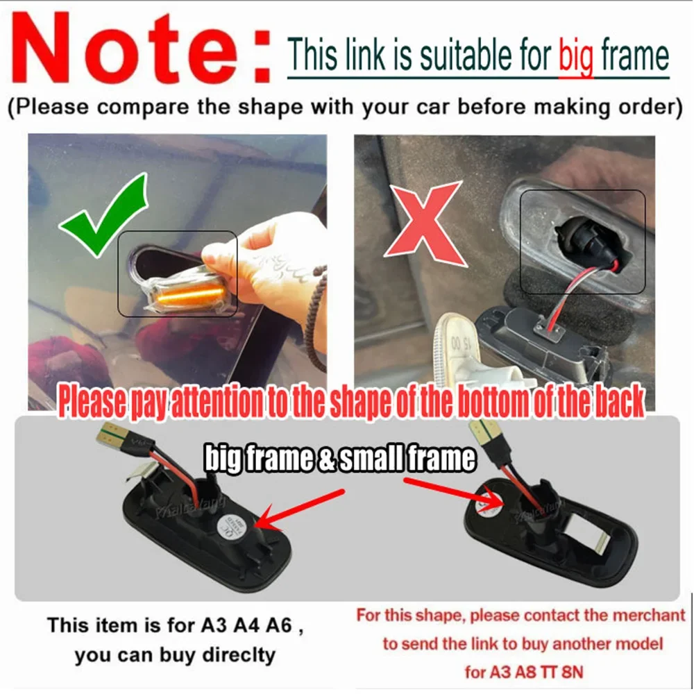 تدفق LED ديناميكية بدوره مصباح إشارة لأودي A3 S3 8P A4 B6 B8 B7 S4 RS4 A6 S6 C5 الجانب ماركر وامض المؤشر