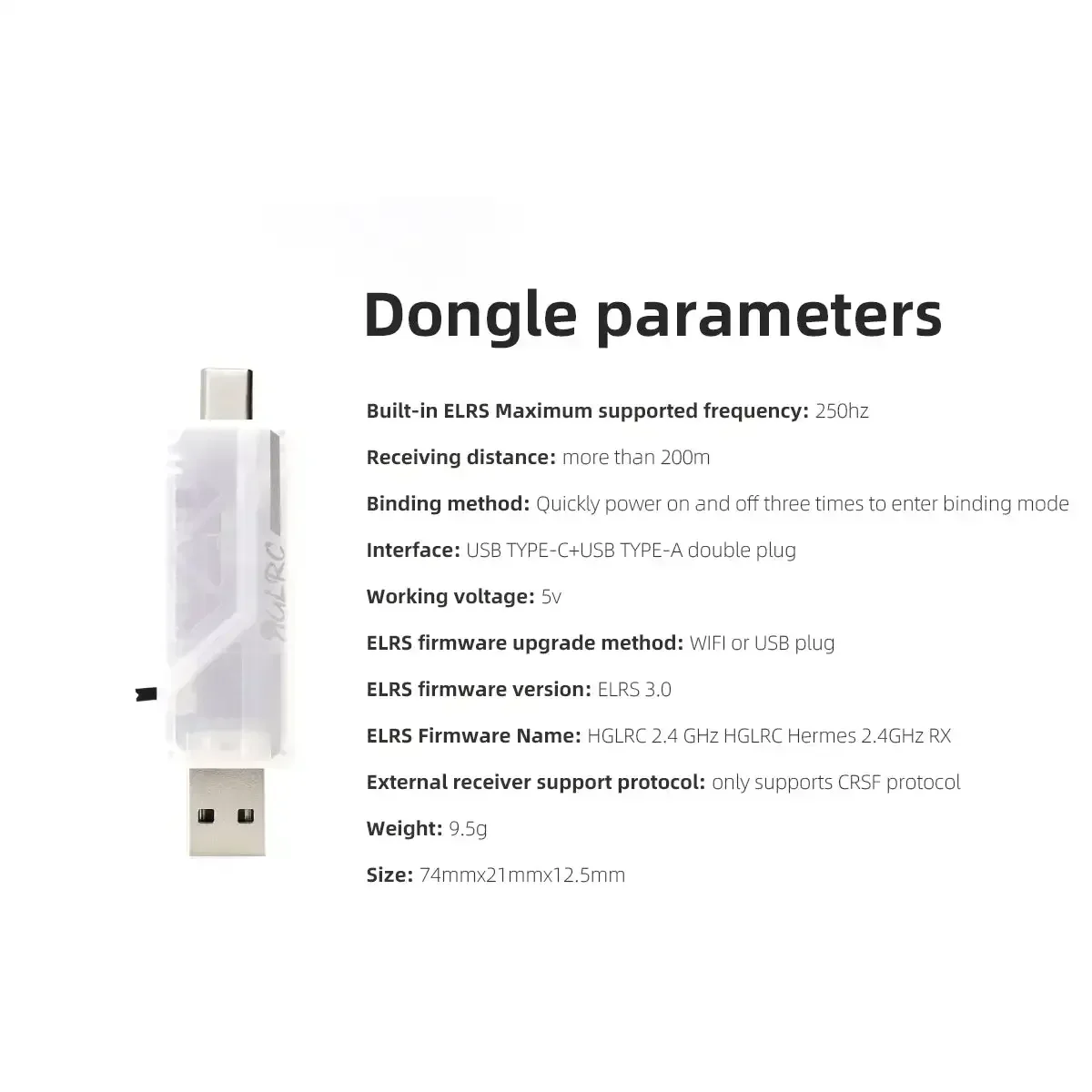 Telecomando HGLRC C1 ELRS 2.4G