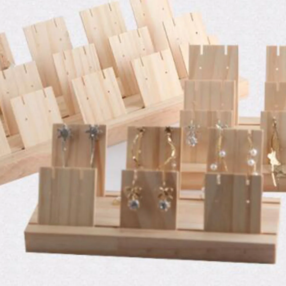 

Earring Display Stand Jewelry Holder Wooden Bamboo Necklace Bracelet Vanity Sink Home Decor Organizer Storage Solution