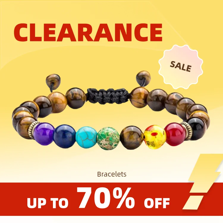 Clearance_A Seven Meridian Energy Bracelet Made of Sapphire, Tiger Eye, Woven Yoga Wheel Bracelet, Beaded Bracelet_Continuous up