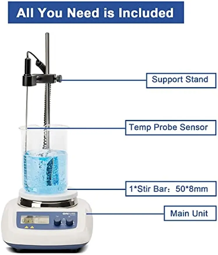 ONiLAB 340C Magnetic Hotplate Stirrer with Aluminum Work Plate