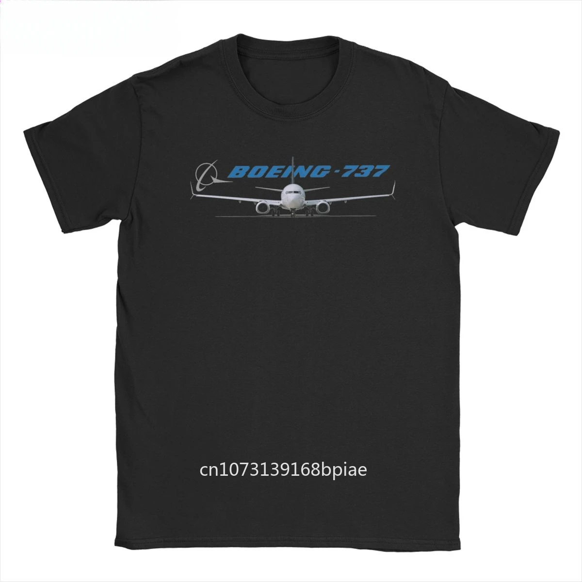 Men Women's Boeing 737 T Shirts Airplane Pure Cotton Clothing Vintage Short Sleeve Crewneck Tees Classic T-Shirt