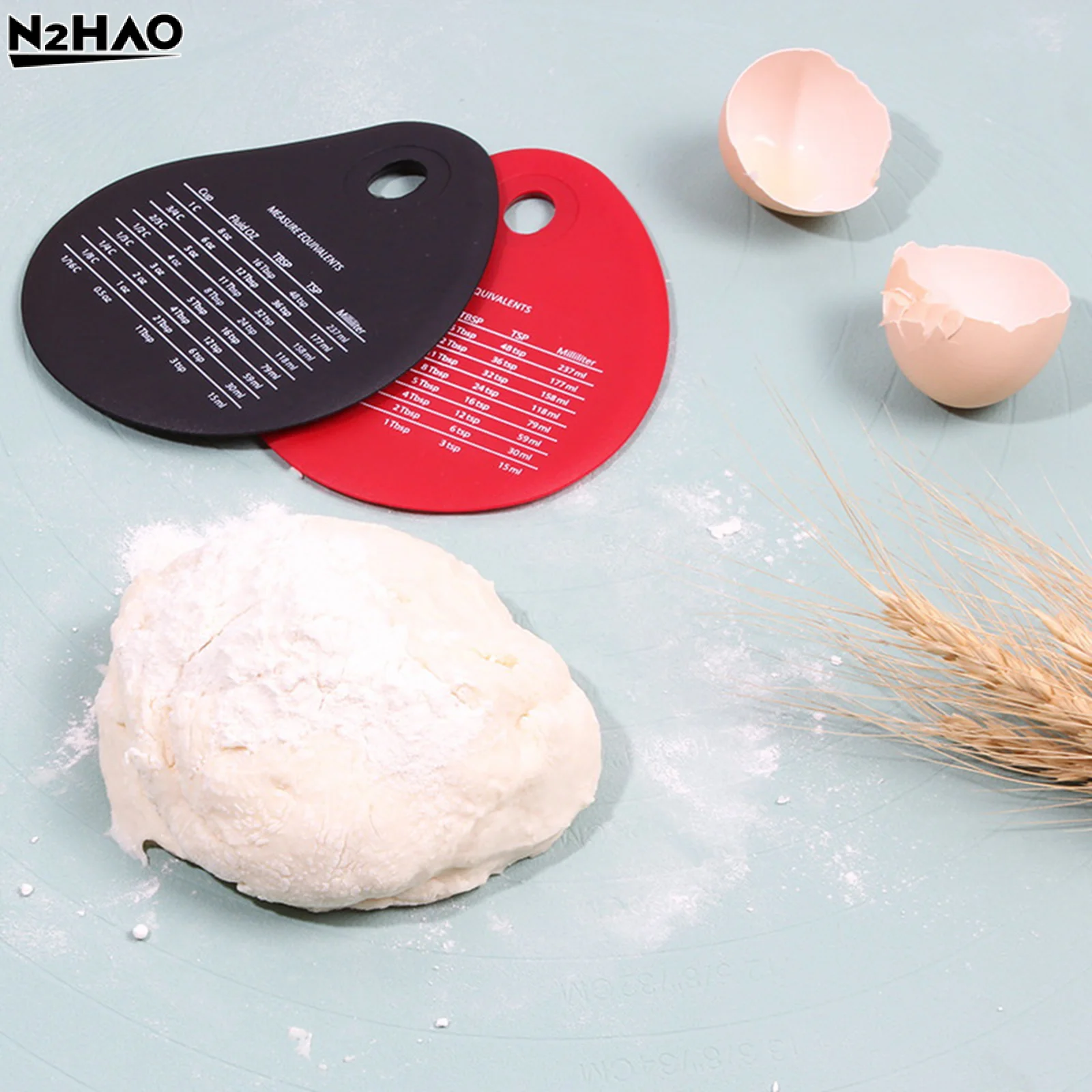 Silicone Scraper With Graduations, Dough Kneading And Cutting Knife, Multi-functional Butter Scraper