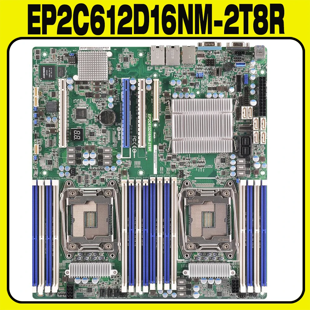 Server Motherboard For ASROCK For EP2C612D16NM-2T8R DDR4 LGA2011 C612 Support E5-2600/4600 V3 Fully Tested Good Quality