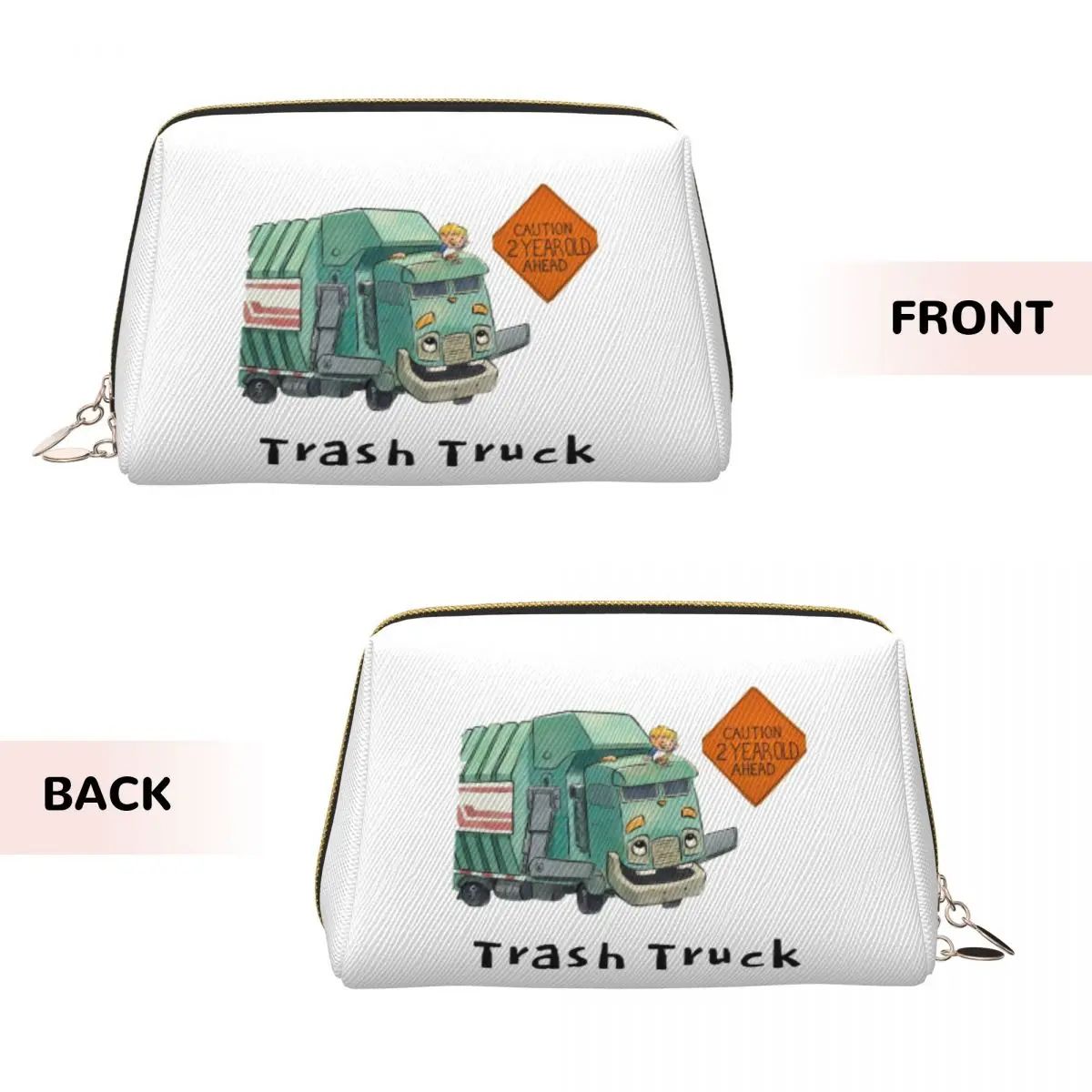 Trash Truck Cartoon Netflix Women Cosmetic Bag Travel Makeup Organizer Pouch Toiletry Storage Dopp Kit Case