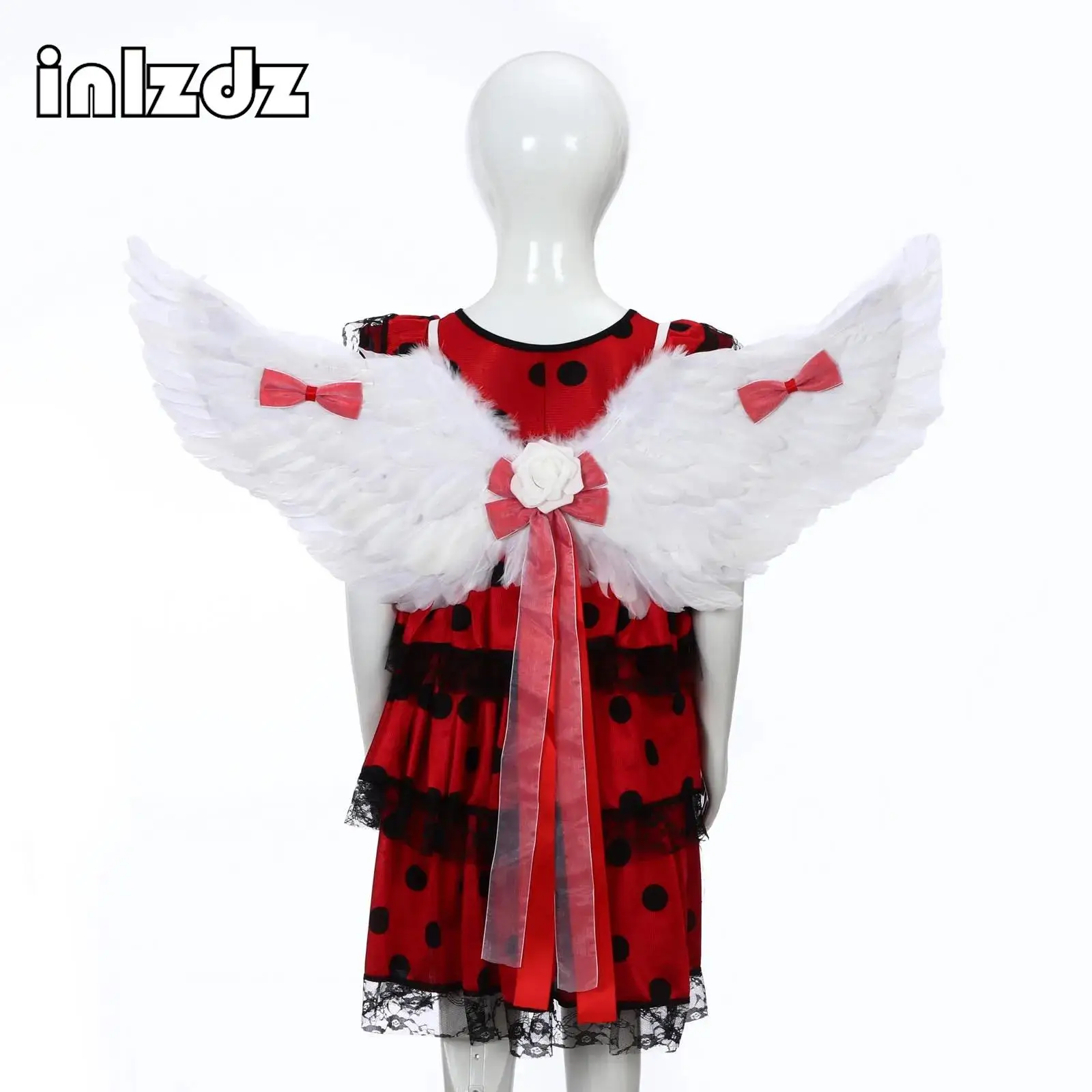 

1Pc Handmade Exquisite Bowknot Fake Flower Ribbon Folding Elf Wings Costume Accessory Party Props Supply for Cosplay Masquerade