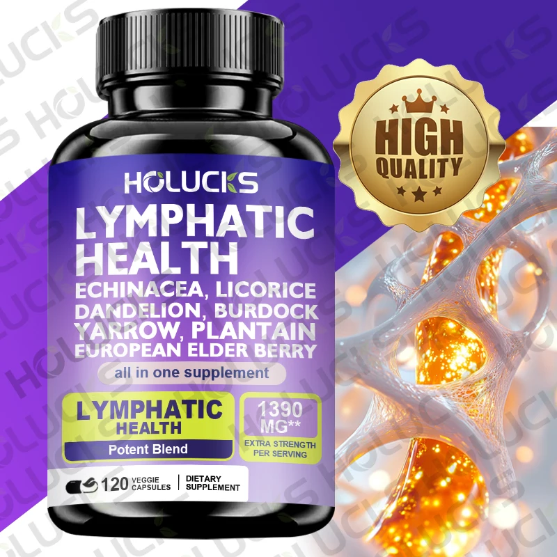 

Lymphatic Health Supplement | Echinacea Purpurea Roo, Plantain Leaf, Yarrow, Immune Health, Circulatory Health & Fluid Balance