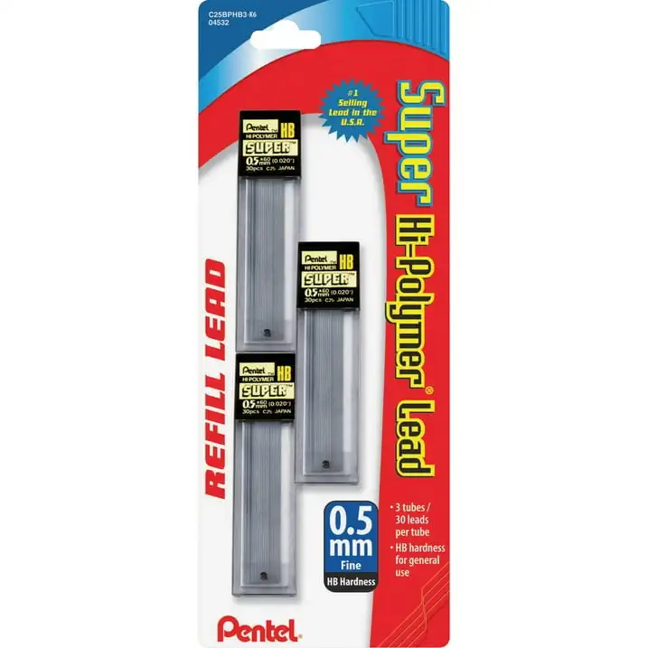 Pentel, PENC25BPHB3K6BX, Super Hi-Polymer-Leitungen, 36/Box