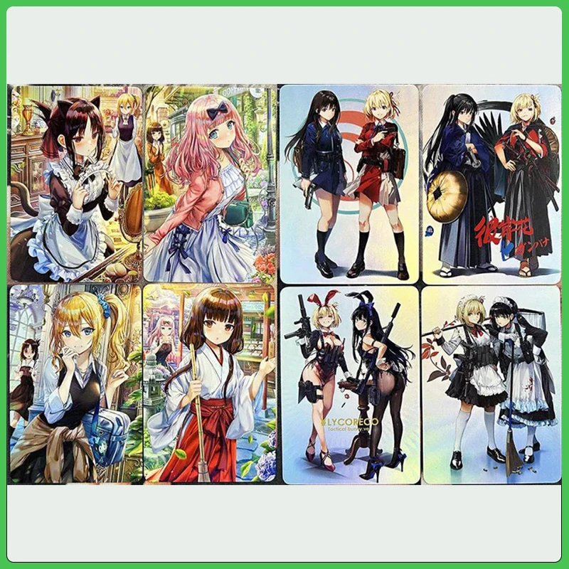 Anime Character DIY Collectible Card Boa Hancock Lycoris Rin Suma Laser Flash Card Boy Play Toys Christmas Birthday Present