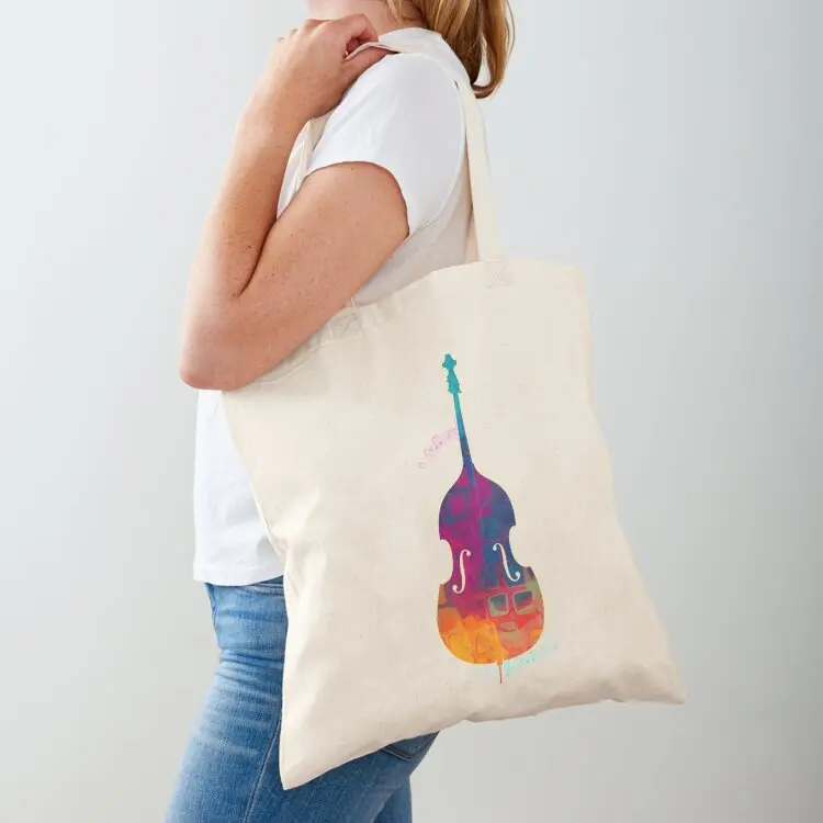 

Double Bass Color Tote Bag Lady bag shopper bag women canvas shopper bags for women canvas bags
