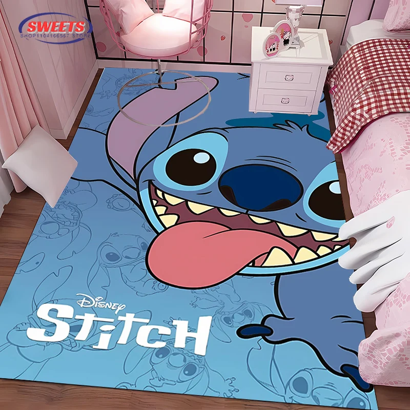 

Disney Rug for Bedroom Stitch Theme Carpet for Teens Adult Large Decor Carpet for Dining Living Room bedroom Playroom Floor Mat