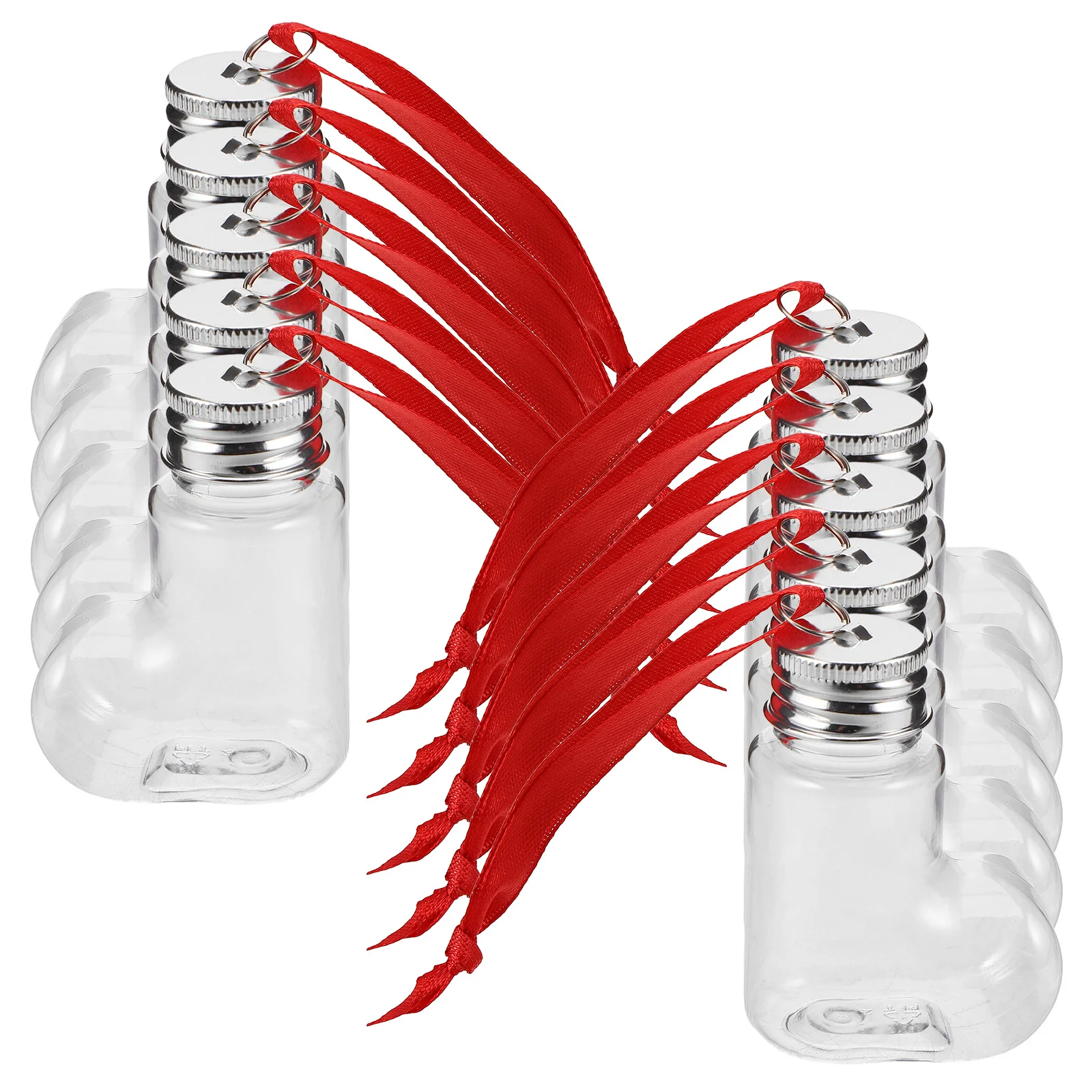 

14Pcs 50ml Clear Plastic Fillable Baubles Sock Shaped Ornaments Screw Cap DIY Holiday Treat Containers Clear Ornaments