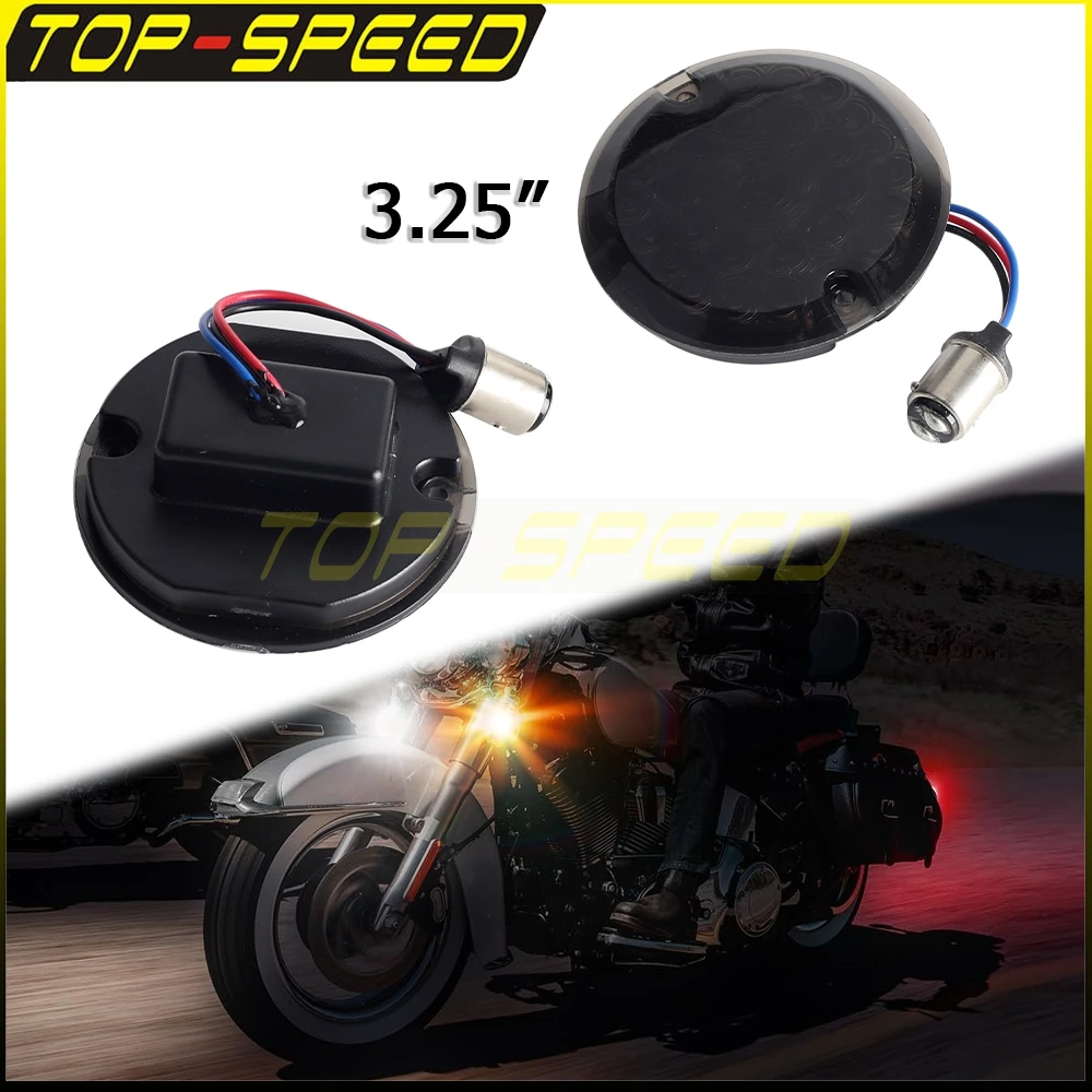 

3,25 "задний фонарь для мотоцикла, светодиодный передний указатель поворота, указатели поворота, задний ходовой стоп-сигнал для Harley Electra Glide FLHTC