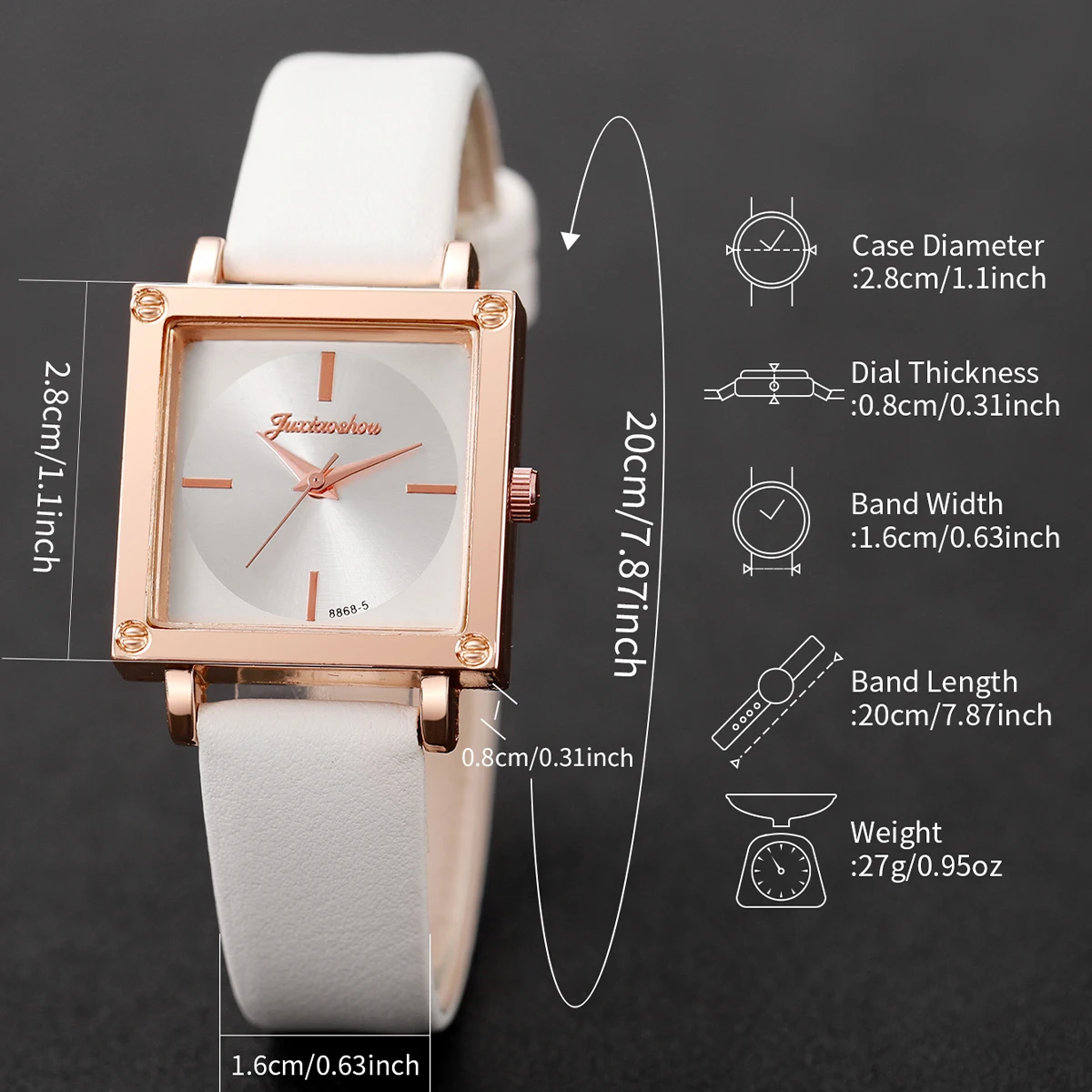 2 Stks/set Vrouwen Lederen Band Aquare Wijzerplaat Quartz Horloge Met Hartvormige Sieraden Set