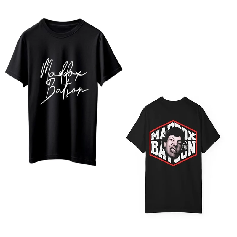 Maddox Batson Merch 2026 Unisex T-shirt Men Short Sleeve Tops fashion Tee Clothes Causal Y2K Tops
