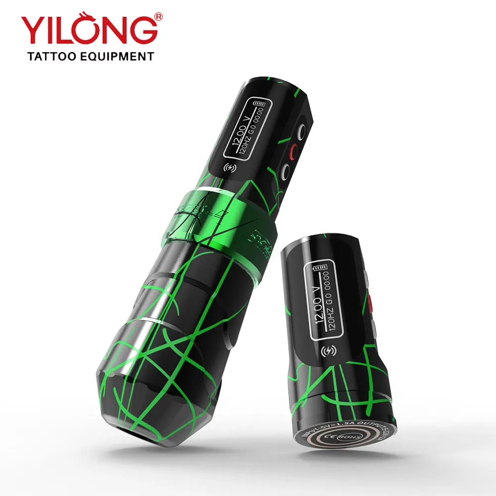 YILONG MAX Tattoo-Maschinen-Pen mit 2400mAh Akkus, kernlosem Motor und Lithium-Batterie für Tätowierer – Body Kit