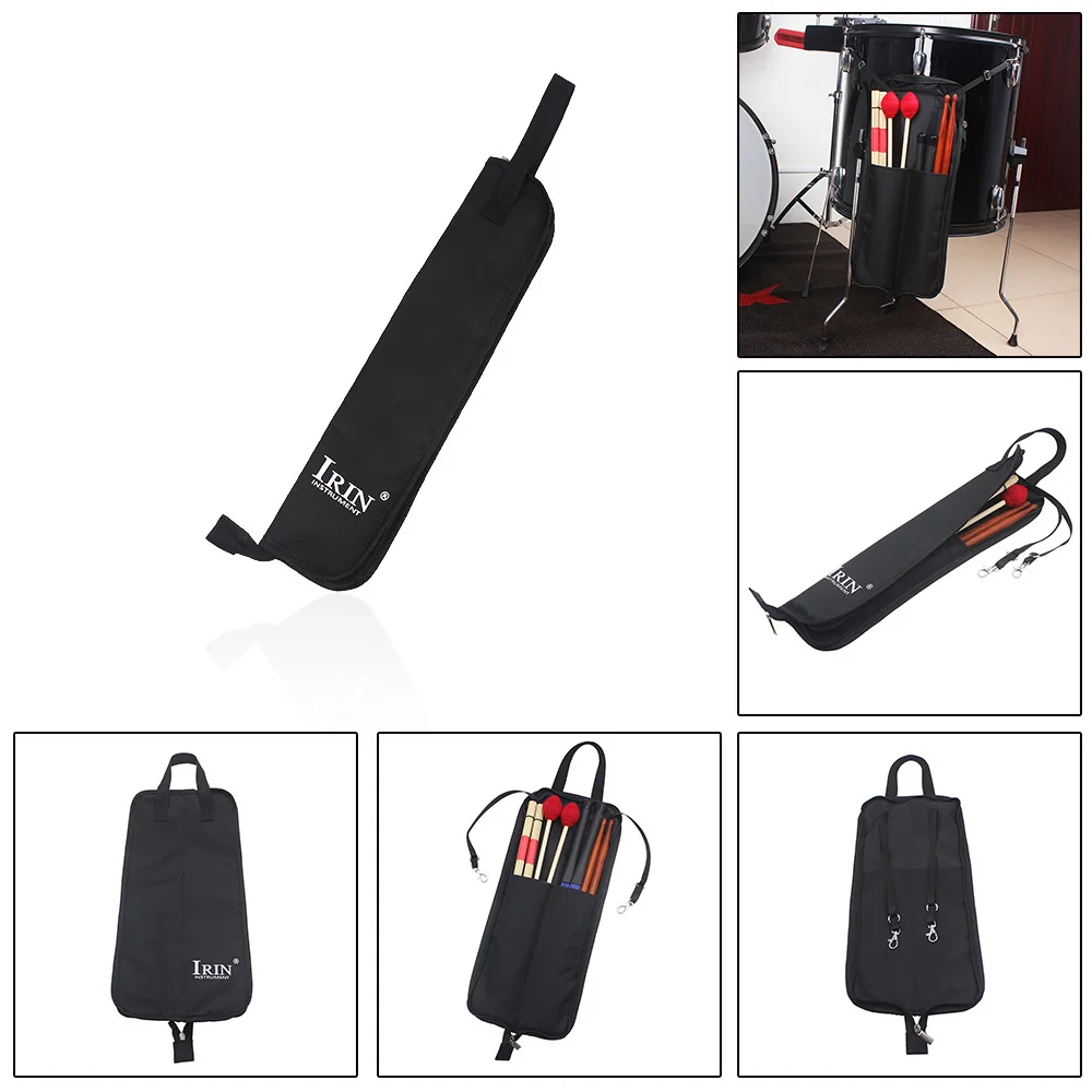 IRIN Drum Stick Bag Waterproof Oxford Cloth Drumstick Case Handbags Carrying Large Capacity Percussion Instrument Accessories