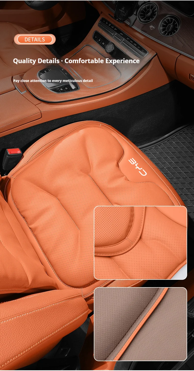 Für BYD Ato 3 Fafengtang F3 E6 Yuan Song Plus EV F0 Qinhan Dolphin S6 Autositz-Rückenlehnenkissenbezug Leder-Sitzschutzpolster – Detail 10