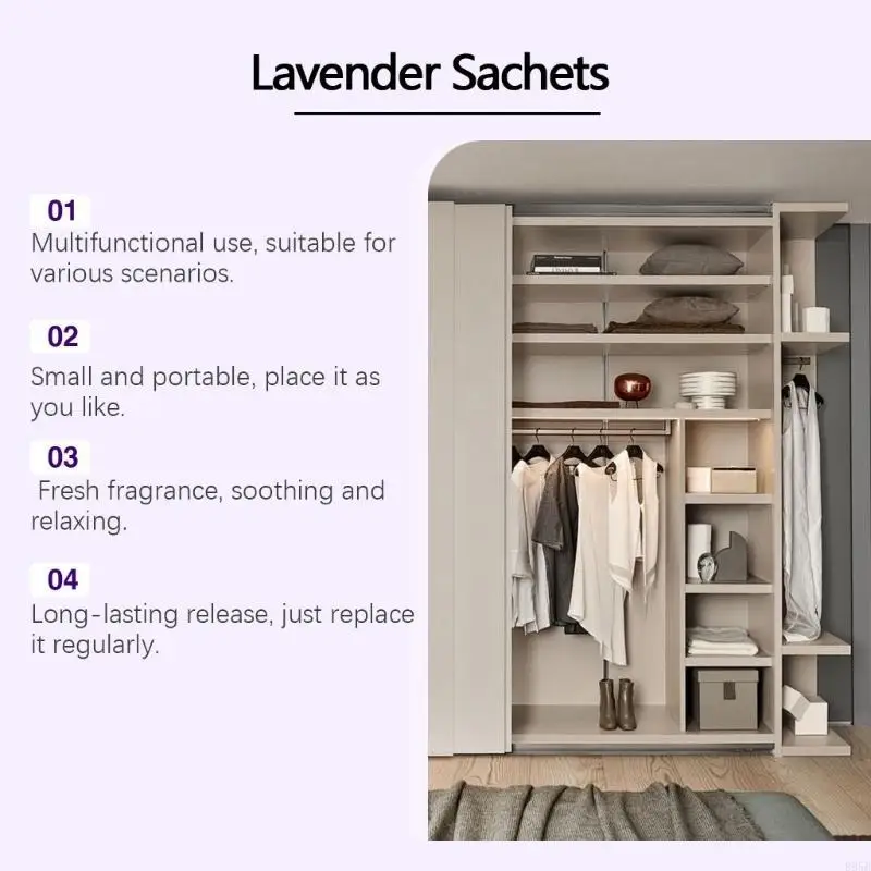 

10pcs Lavender Aromas Sachets Perfect for Enhancing Any Space Car Air Freshener Student Relaxation for Office Worker B95B