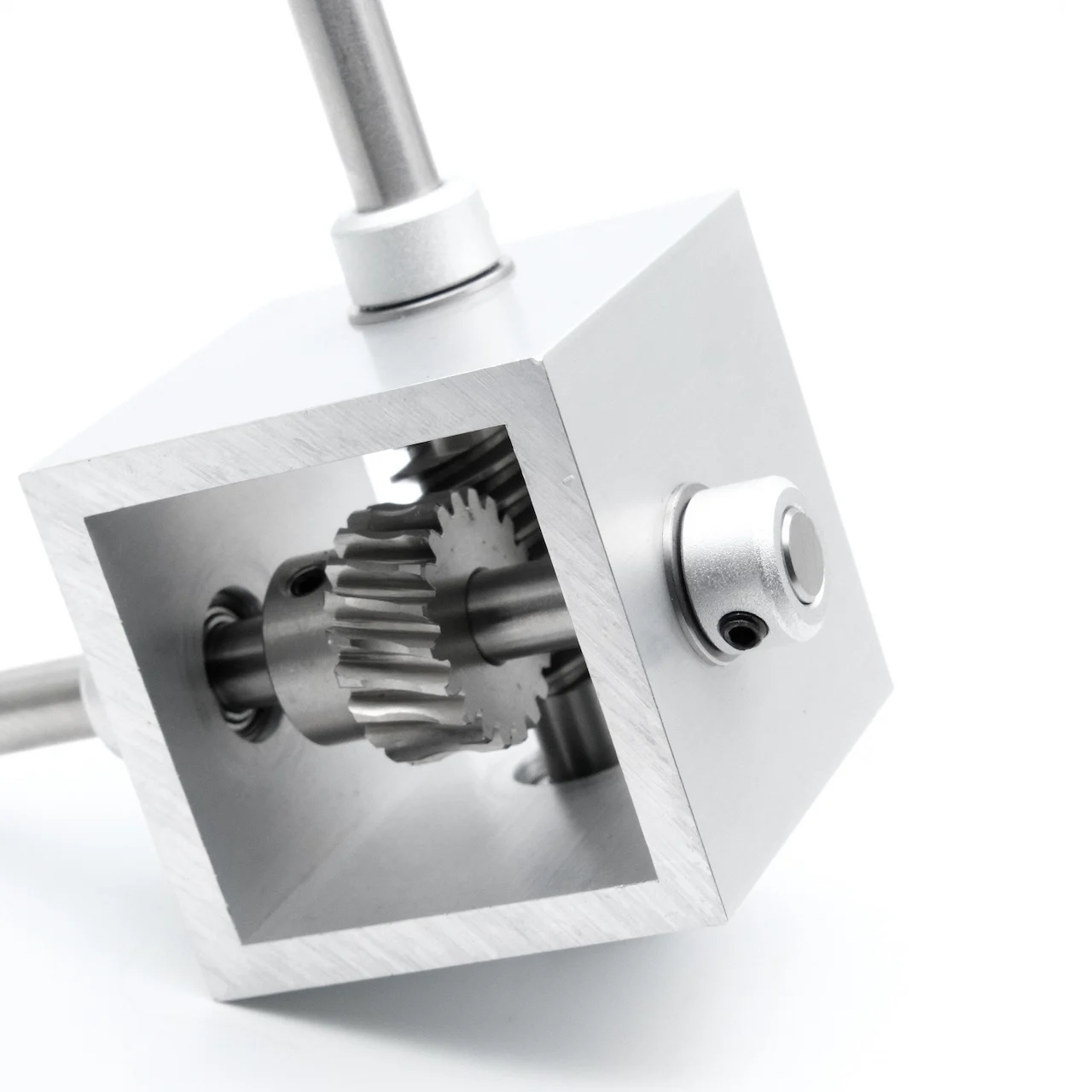 1:5 Turbine Worm Gear TransmissionRight Angle Reverse Box Gearbox 90-Degree Angle Reducer 8mm Corner Device