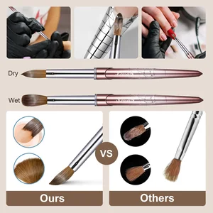 Kolinsky acrylic brush of the nail, labeled handle, hair bristles, application of the suila 12 Main sales brush Kolinsky - №1