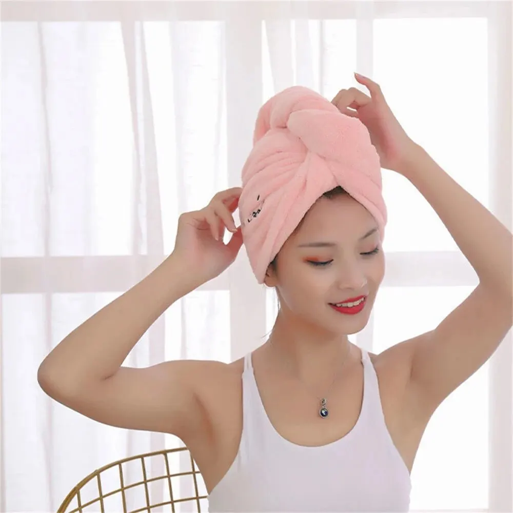 Serviette sèche en microcarence pour cheveux, serviettes anti-frisottis, séchage rapide des cheveux, serviettes pour filles, bonnet de douche de plage