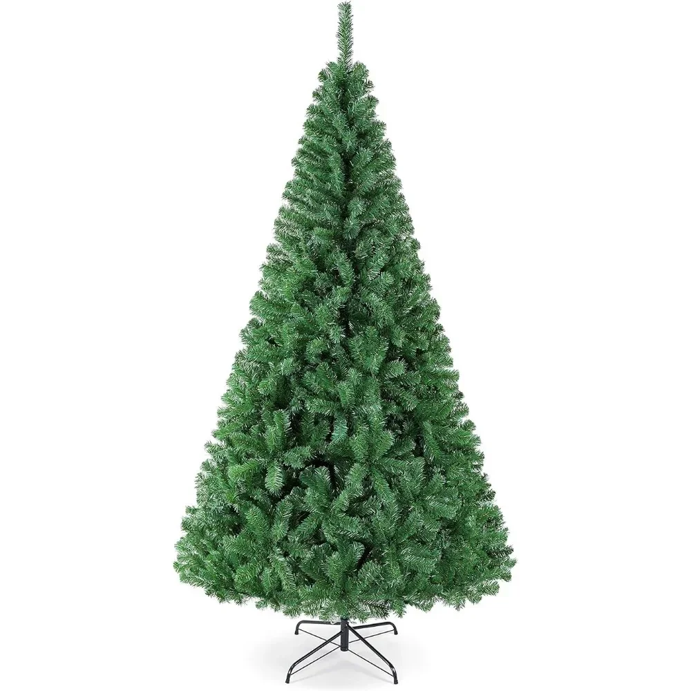 7.5ft Artificial Full Spruce Christmas Tree Artificial Xmas Tree 1011 PVC Branch Tips and Foldable Metal Stand for Home Party