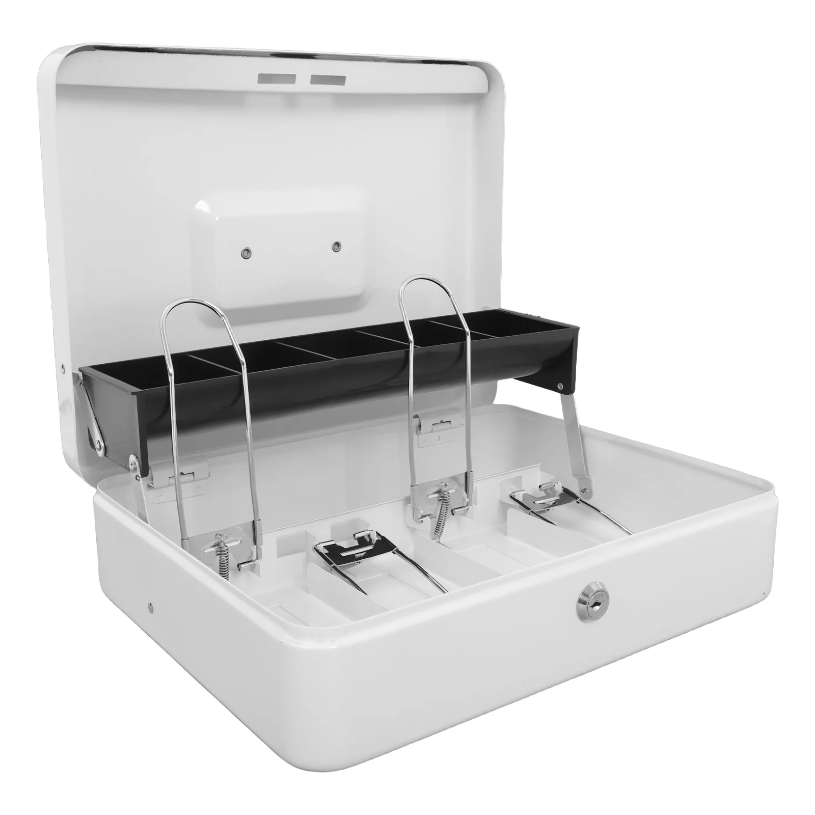 

1Set Metal Box with Key Organizer for Business Restaurant Retail Money Holder Cash Box with Slot