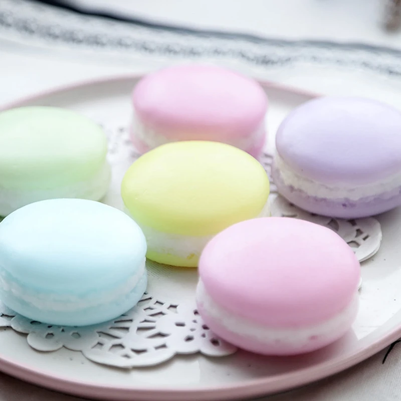3D Macaron Shape DIY Soap Grade Silicone Chocolate Mold Fondant Candy Soap Polymer Clay Crafting Mould Decorating Baking Tool 1X