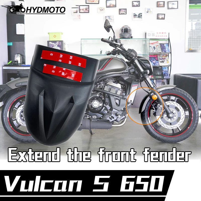 For KAWASAKI VULCAN S 650 VulcanS650 Motorcycle Accessories Front  Fender Hugger Extension Mudguard Extender