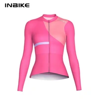 INBIKE 2024 Jersey de ciclismo de manga larga para mujer, ropa de ciclismo para montar, Top de secado rápido, ropa para bicicleta de montaña y carretera con bolsillos