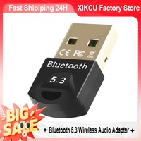 XIKCU 2025 New Bluetooth Adapter for Pc Usb Bluetooth 5.3 Dongle Receiver for Speaker Mouse Keyboard Music Audio Transmitter