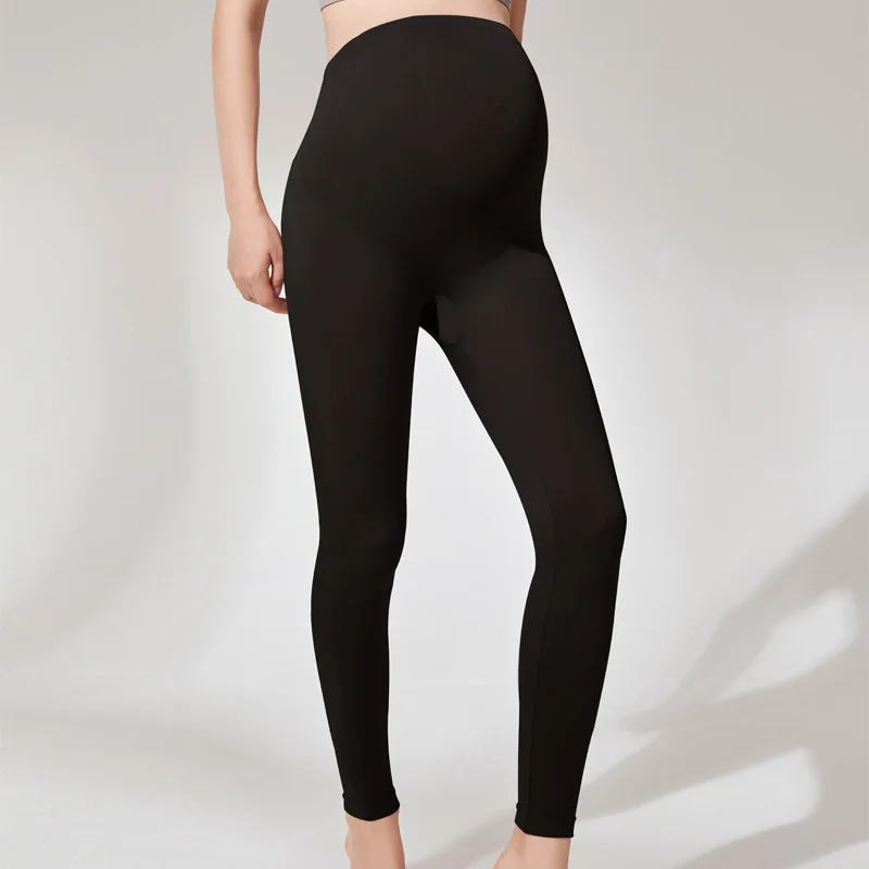 High Waist pregnancy yoga Leggings Skinny Maternity clothes for pregnant women Belly Support Knitted Leggins Body Shaper Trouser