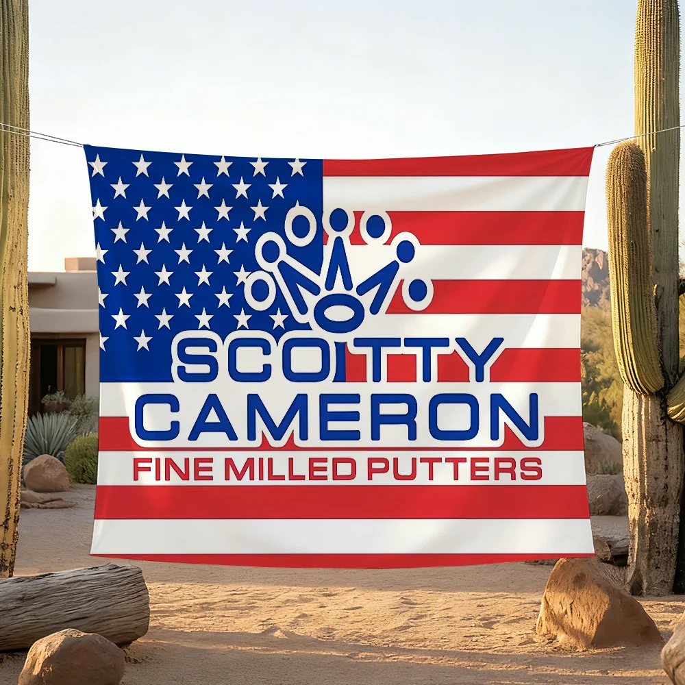 Bandera de moda para camping, fiestas, picnics, estudio, cabina, fondo de pared, decoración interior con el logo S-Scotty-Y y C-Cameron