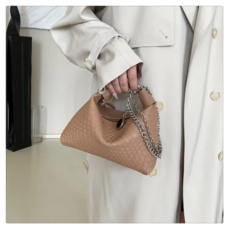 Стеганая женская сумка через плечо 2025 года, в дизайнерском стиле, трансформируемая из веганской кожи на день в возрасте со съемной цепочкой золотого цвета