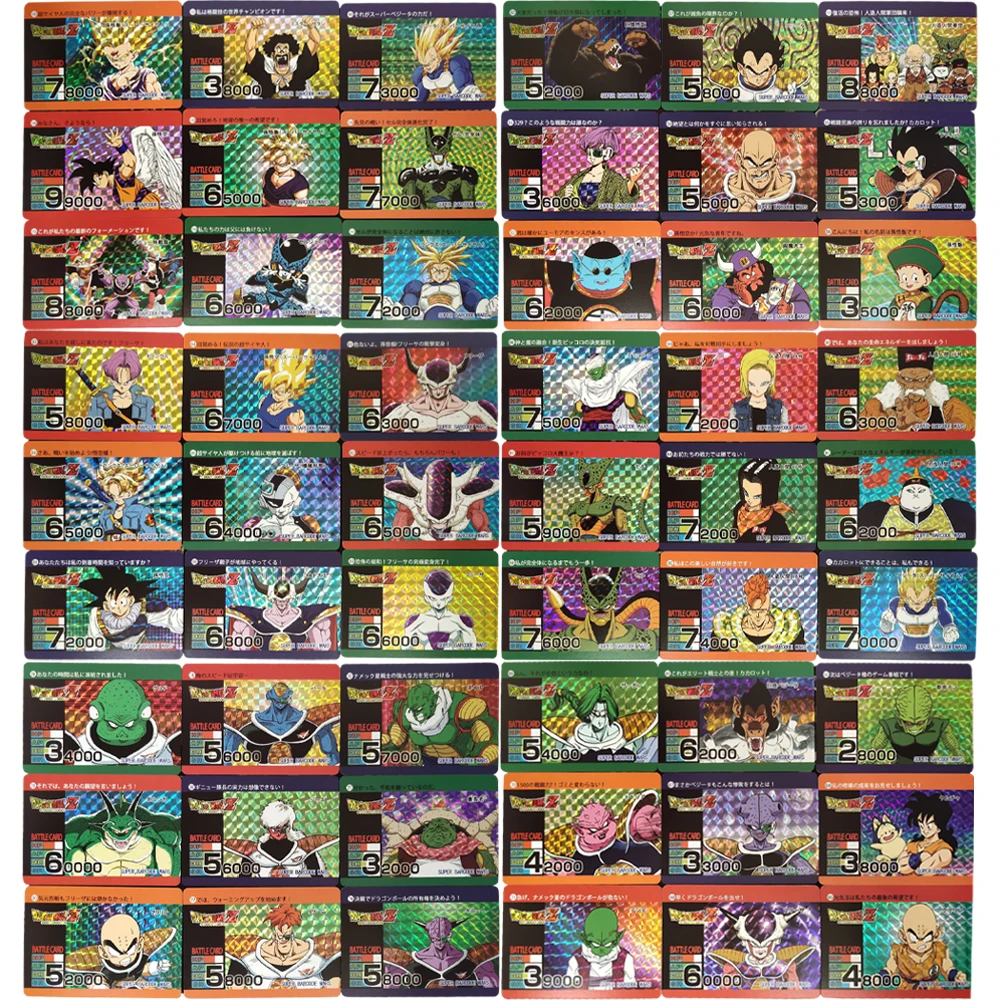 

54Pcs/set Dragon Ball Flash Card Super Saiyan Goku Gohan Vegeta Trunks Frieza Cell Classic Anime Collection Cards Gift Toys