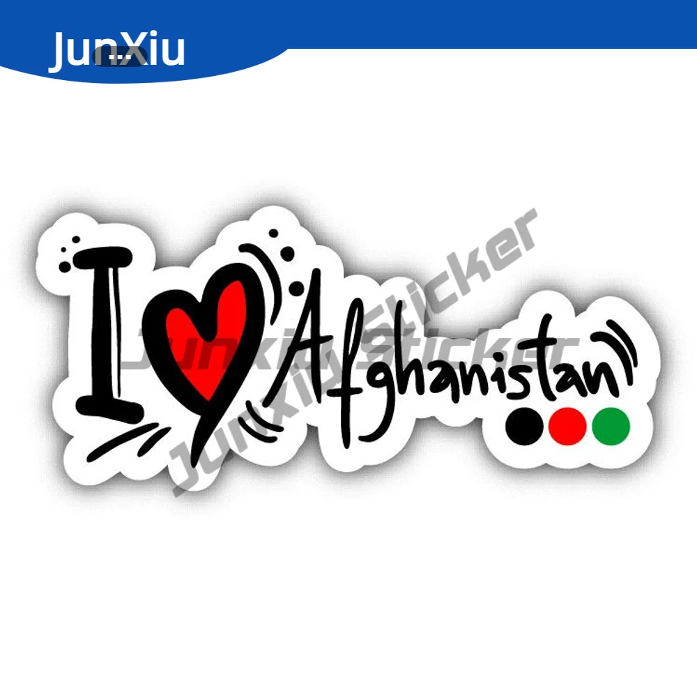 

I Love Afghanistan Travel Slogan Sticker Car Window Bumper Truck Pickup Waterproof Decal Styling Car Decoration Guitar Accessor