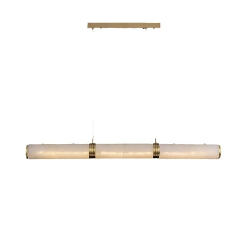 

Restaurant chandelier, light luxury creativity, new Chinese marble copper lamp