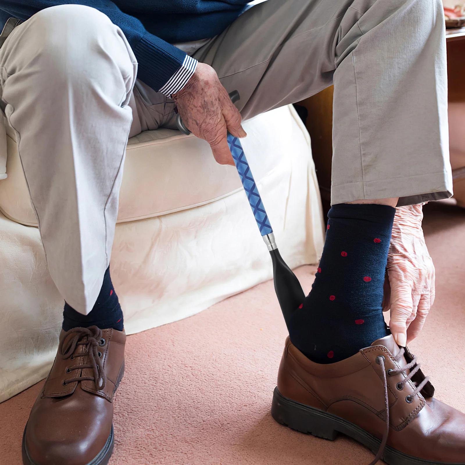 

Retractable Shoehorn Telescoping Long Handle Metal Stainless Steel Shoe Horn For Men Women Portable Dressing Stick Seniors