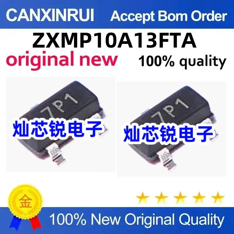 (5-100 pieces)Brand new original ZXMP10A13FTA silk screen 7P1 SOT-23 spot chip IC