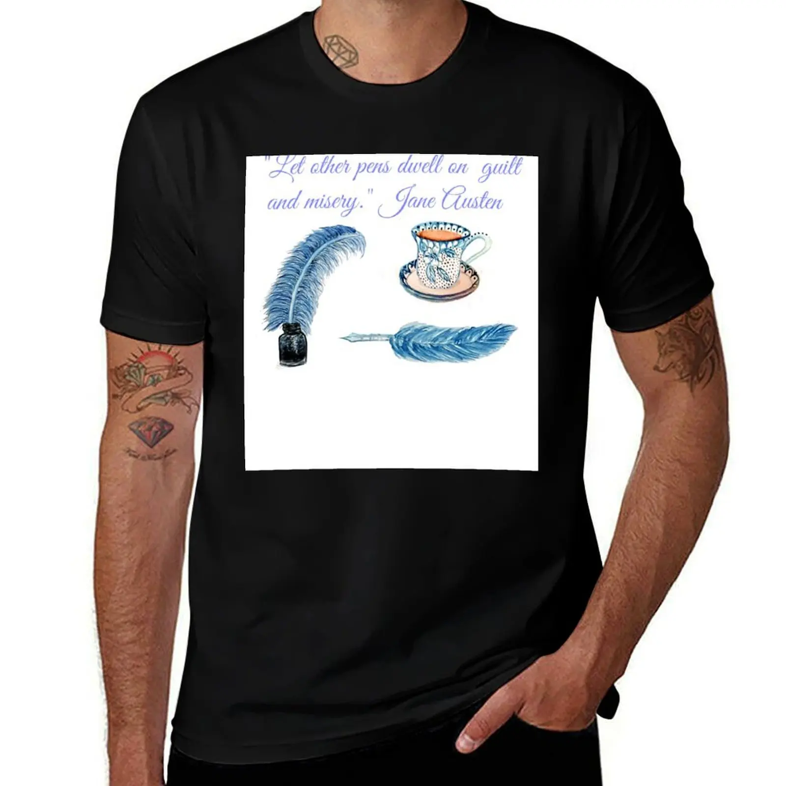 Jane Austen Quote Let other pens dwell on misery & guilt T-Shirt Halloween Theme T-Shirt