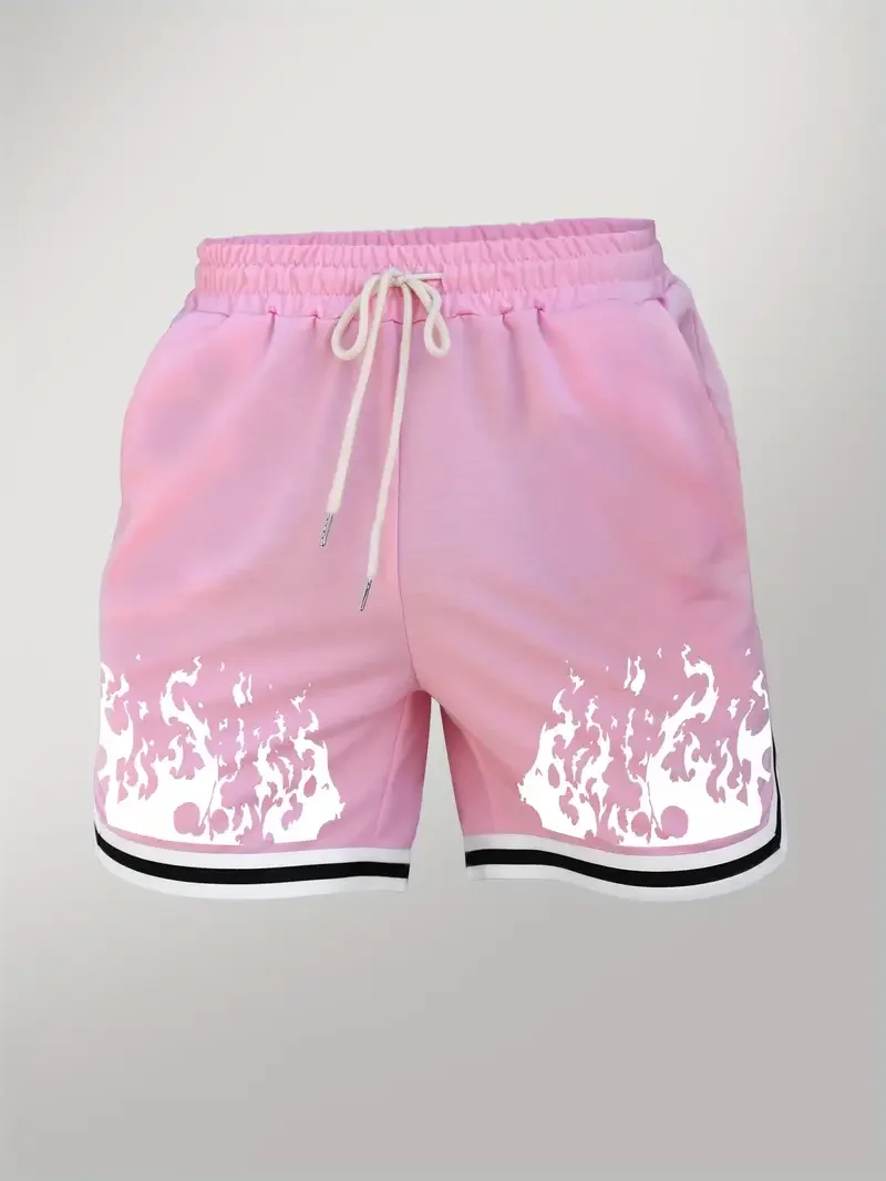 

Hot Selling Sports and Fitness Shorts in Summer 3D Flame Printed Casual Quick Drying Breathable Shorts Outdoor Shorts